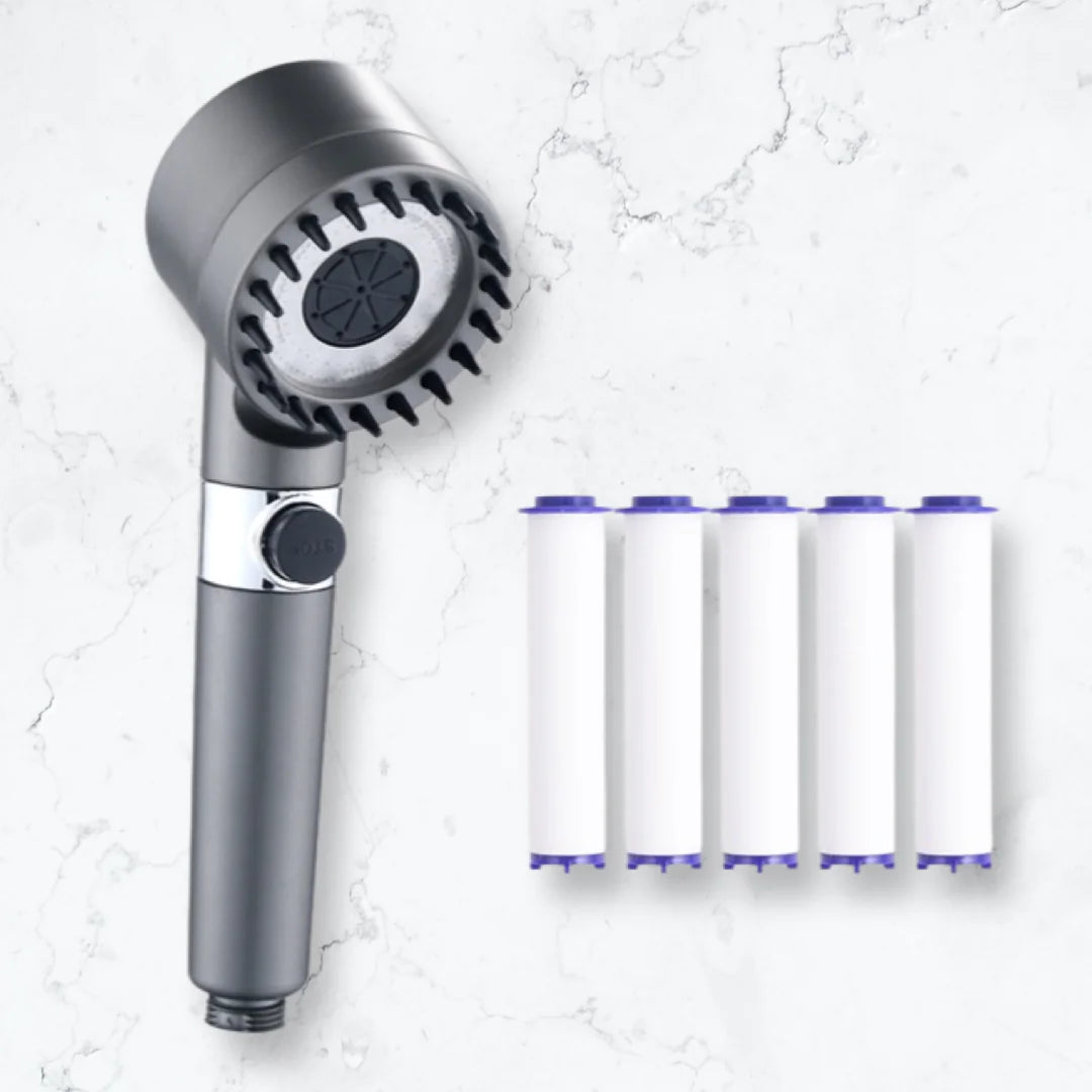 4-in-1 Massage Shower Head - High Pressure & Water Purification